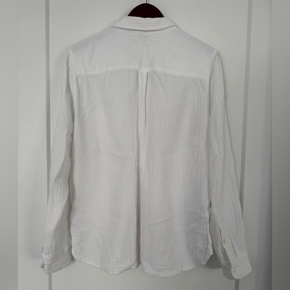 J. Crew White Blouse Size L - Picture 5 of 7